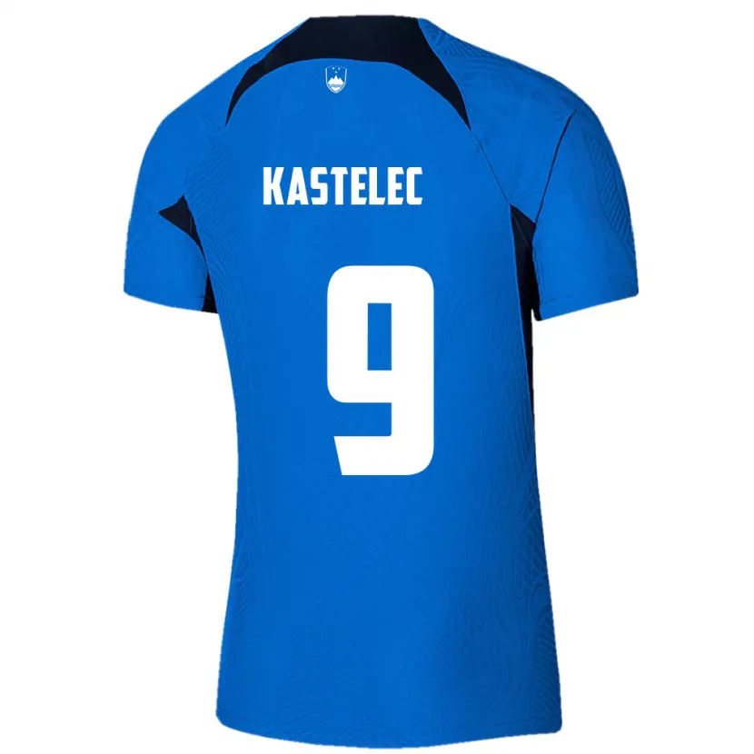 Danxen Herren Slowenien Mirjam Kastelec #9 Blau Auswärtstrikot Trikot 24-26 T-Shirt