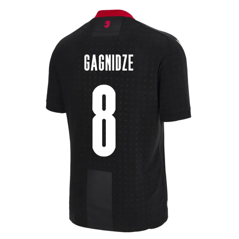 Danxen Herren Georgien Luka Gagnidze #8 Schwarz Auswärtstrikot Trikot 24-26 T-Shirt