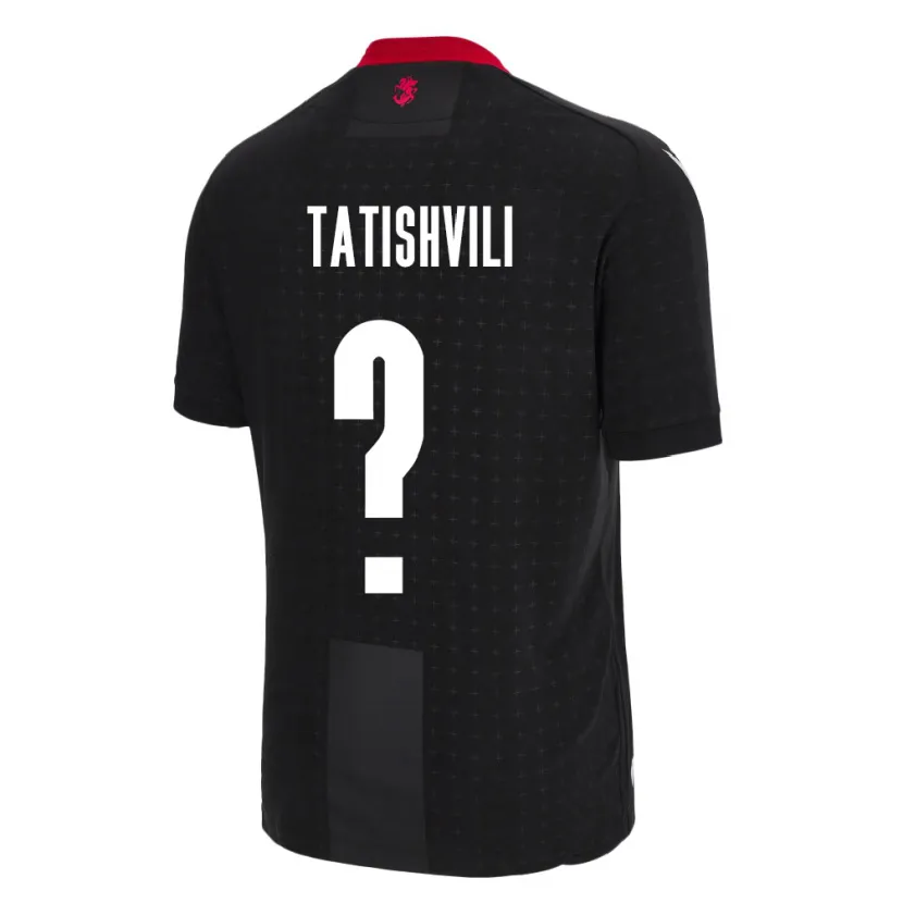 Danxen Herren Georgien Sandro Tatishvili #0 Schwarz Auswärtstrikot Trikot 24-26 T-Shirt