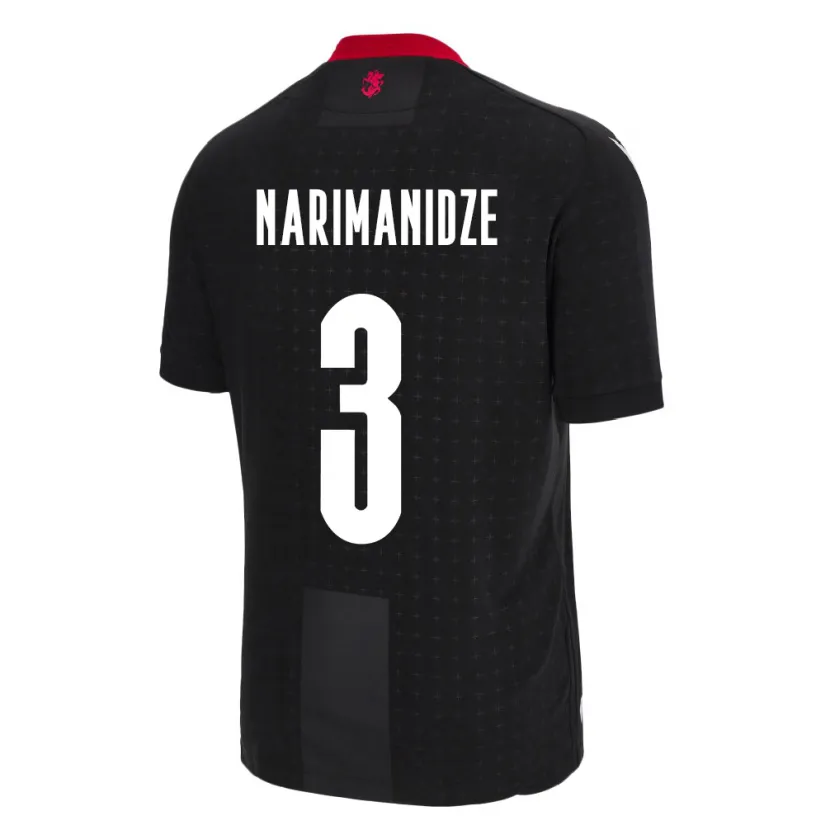 Danxen Herren Georgien Aleksandre Narimanidze #3 Schwarz Auswärtstrikot Trikot 24-26 T-Shirt