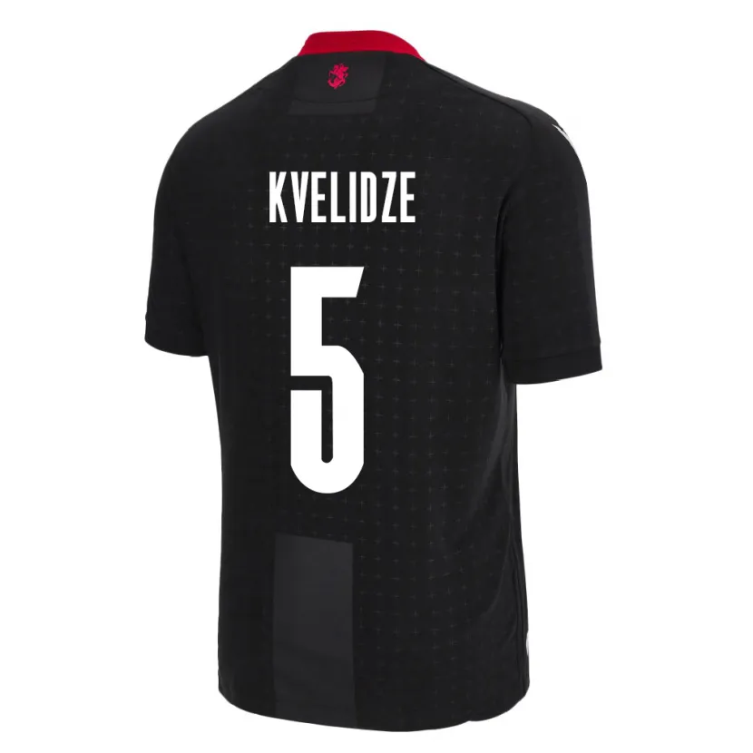 Danxen Herren Georgien Tamar Kvelidze #5 Schwarz Auswärtstrikot Trikot 24-26 T-Shirt