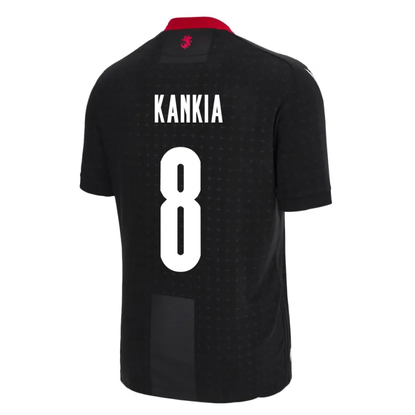Danxen Herren Georgien Lizzie Kankia #8 Schwarz Auswärtstrikot Trikot 24-26 T-Shirt