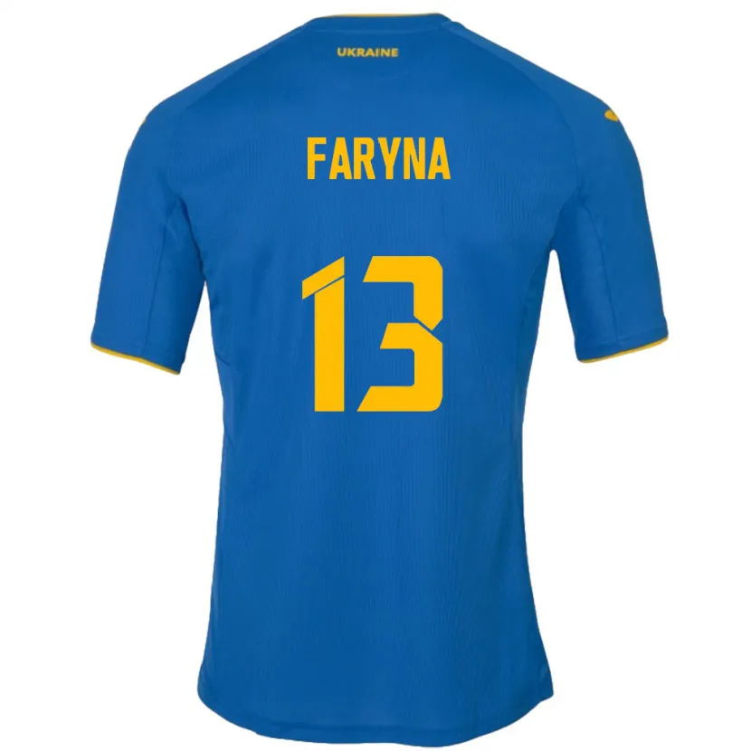 Danxen Herren Ukraine Maryan Faryna #13 Blau Auswärtstrikot Trikot 24-26 T-Shirt