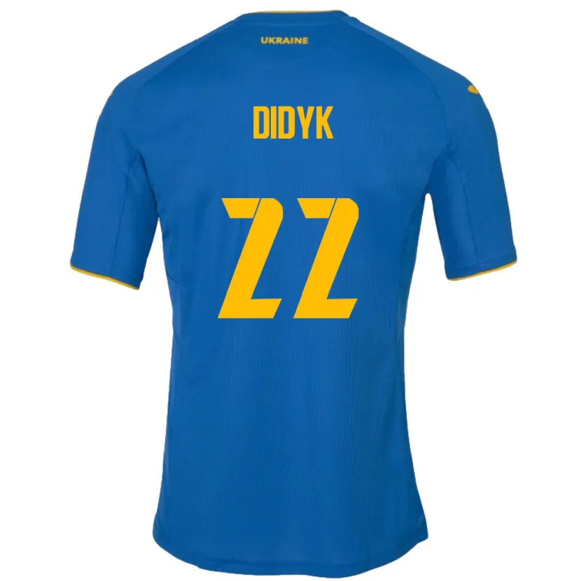 Danxen Herren Ukraine Roman Didyk #22 Blau Auswärtstrikot Trikot 24-26 T-Shirt