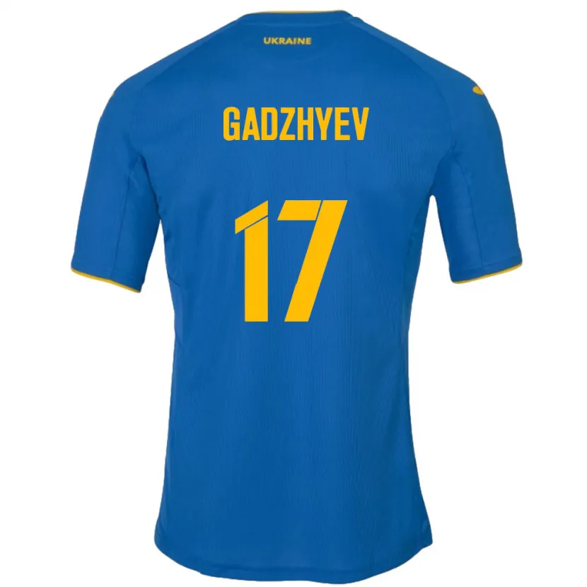 Danxen Herren Ukraine Ramik Gadzhyev #17 Blau Auswärtstrikot Trikot 24-26 T-Shirt