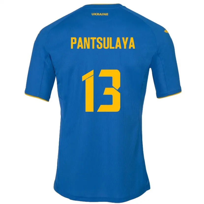 Danxen Herren Ukraine Natiya Pantsulaya #13 Blau Auswärtstrikot Trikot 24-26 T-Shirt