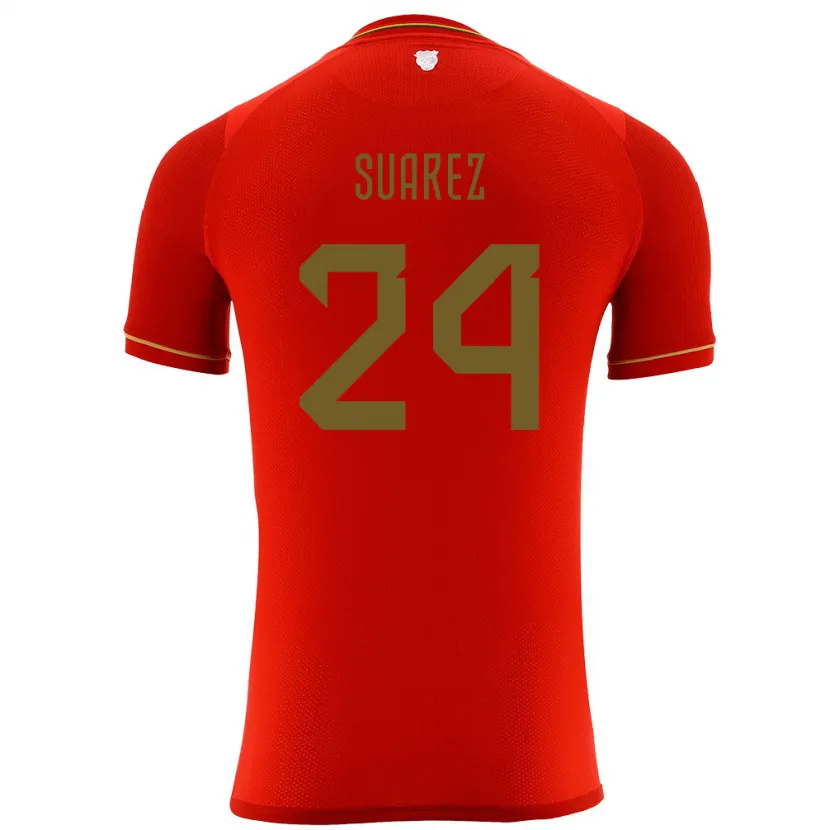 Danxen Herren Bolivien Marcelo Suárez #24 Rot Auswärtstrikot Trikot 24-26 T-Shirt
