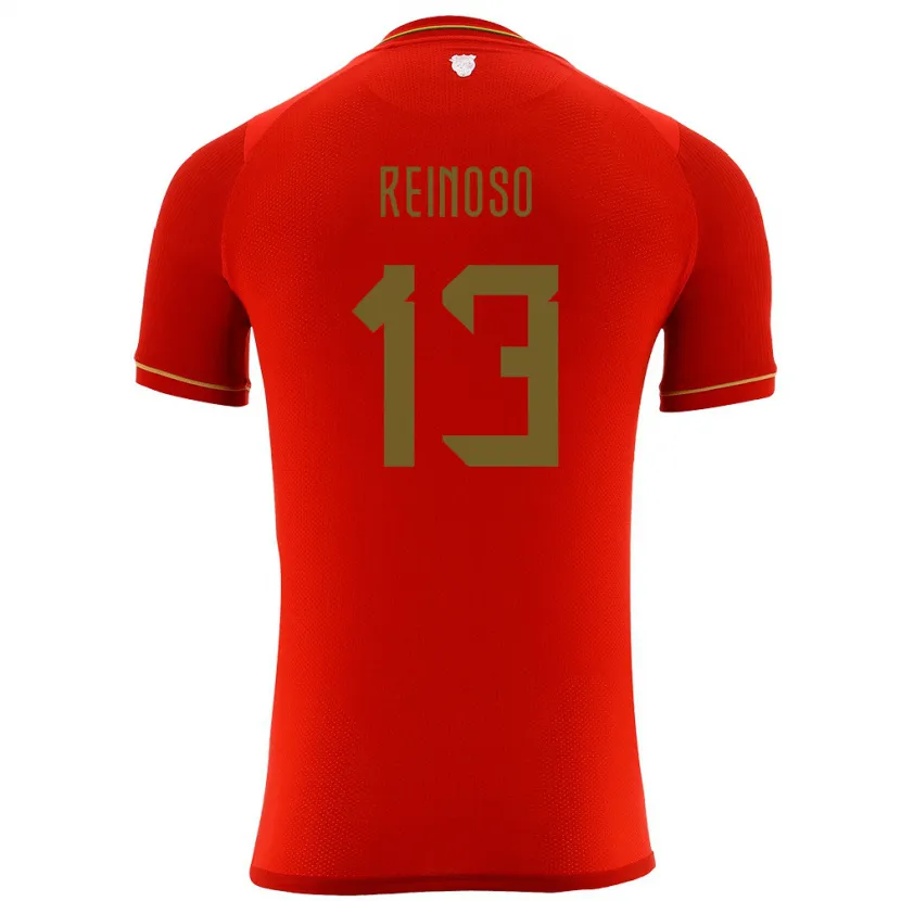 Danxen Herren Bolivien Jair Reinoso #13 Rot Auswärtstrikot Trikot 24-26 T-Shirt