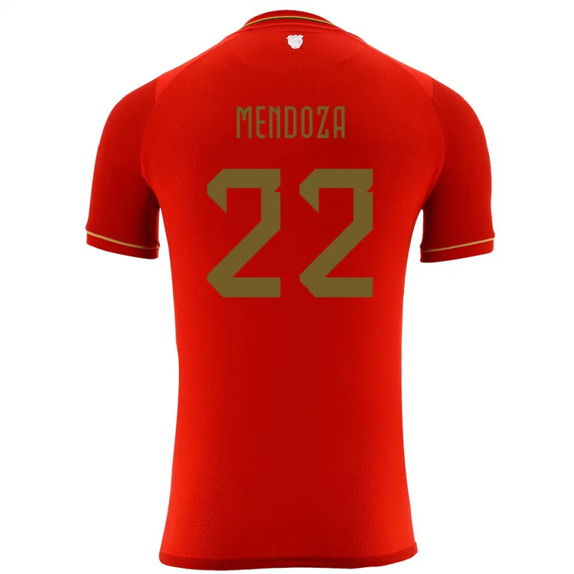 Danxen Herren Bolivien Gonzalo Mendoza #22 Rot Auswärtstrikot Trikot 24-26 T-Shirt