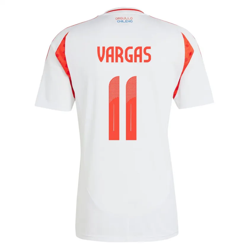 Danxen Herren Chile Eduardo Vargas #11 Weiß Auswärtstrikot Trikot 24-26 T-Shirt