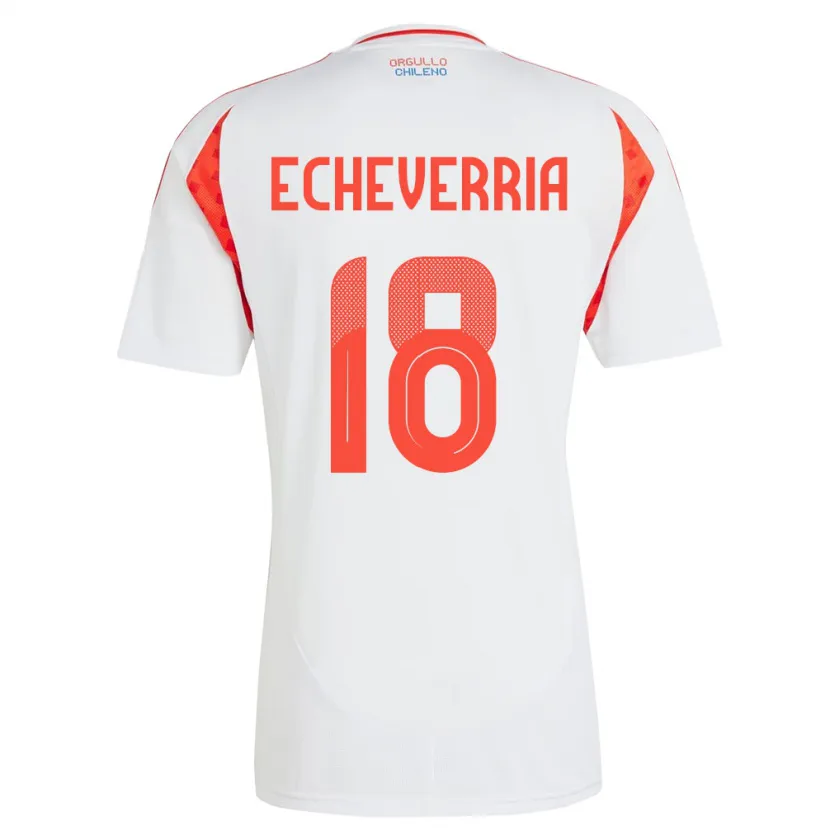 Danxen Herren Chile Rodrigo Echeverría #18 Weiß Auswärtstrikot Trikot 24-26 T-Shirt