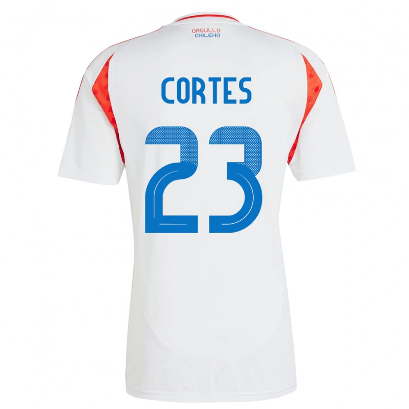 Danxen Herren Chile Brayan Cortés #23 Weiß Auswärtstrikot Trikot 24-26 T-Shirt