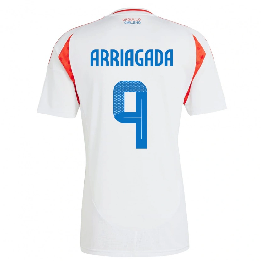 Danxen Herren Chile Luciano Arriagada #9 Weiß Auswärtstrikot Trikot 24-26 T-Shirt