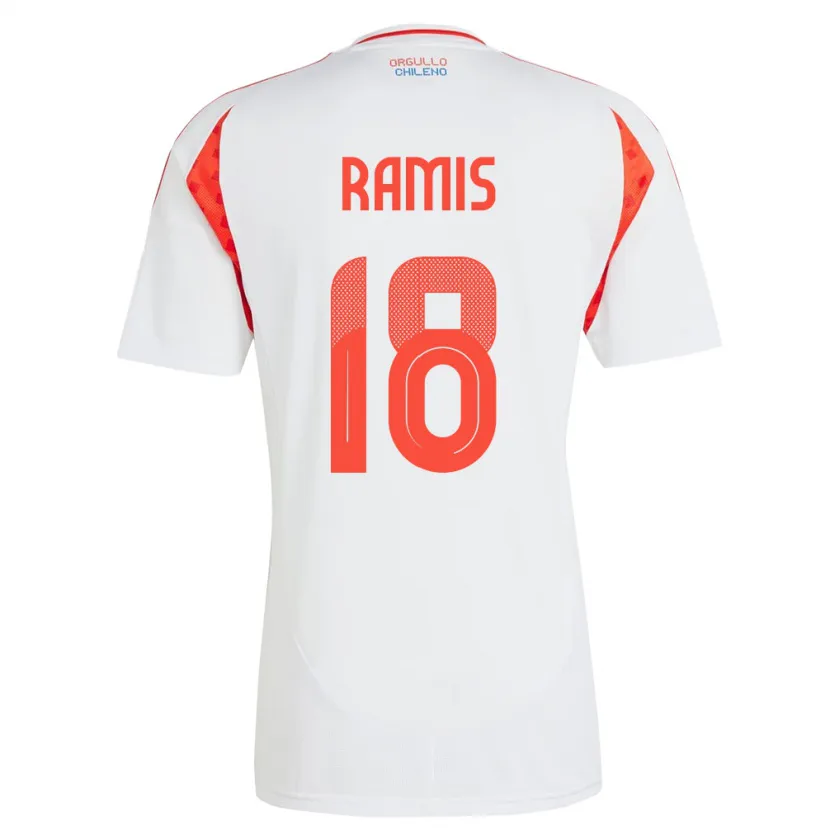 Danxen Herren Chile Oliver Ramis #18 Weiß Auswärtstrikot Trikot 24-26 T-Shirt