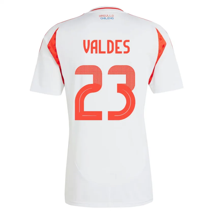 Danxen Herren Chile Francisco Valdés #23 Weiß Auswärtstrikot Trikot 24-26 T-Shirt