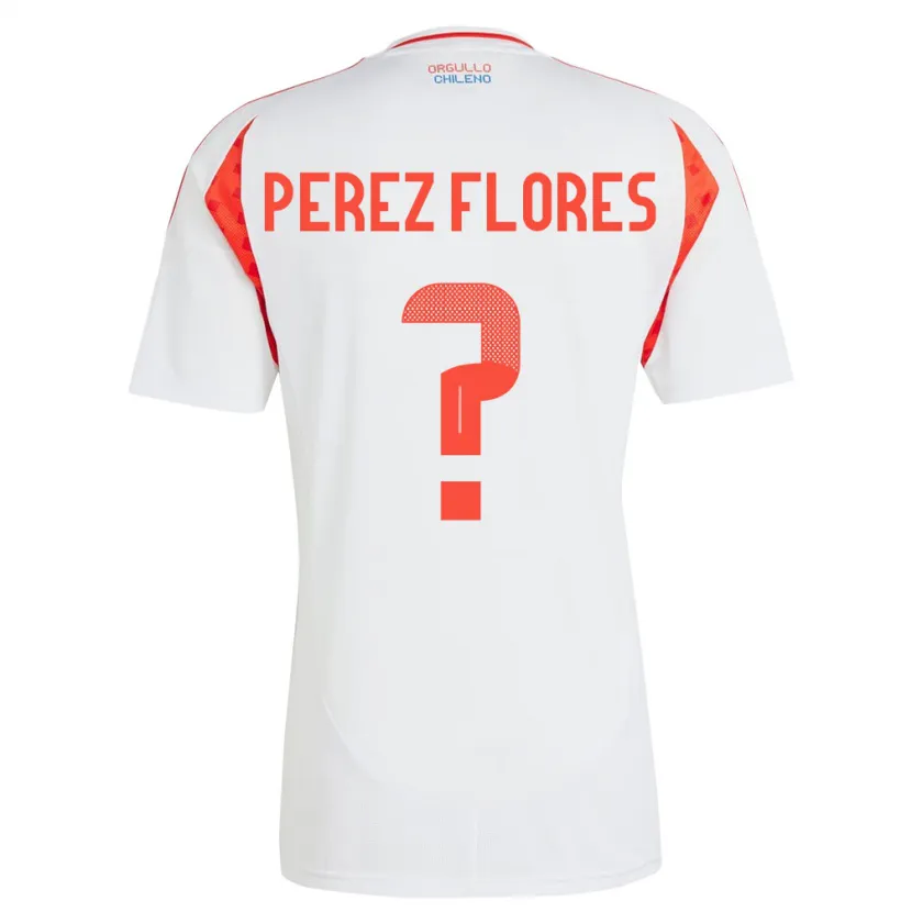 Danxen Herren Chile Benjamín Pérez Flores #0 Weiß Auswärtstrikot Trikot 24-26 T-Shirt