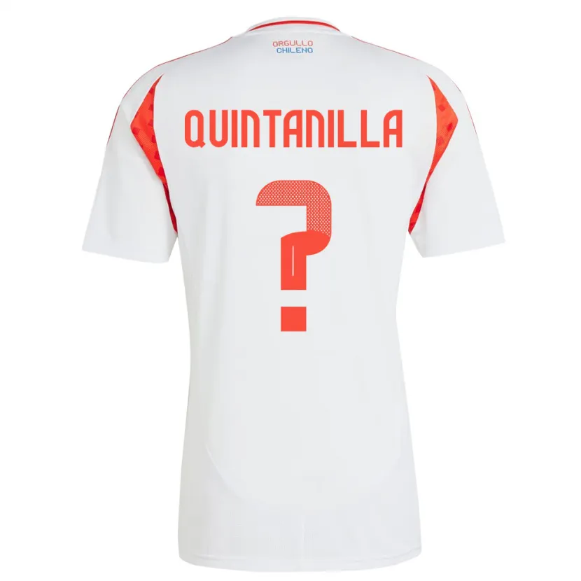 Danxen Herren Chile Vicente Quintanilla #0 Weiß Auswärtstrikot Trikot 24-26 T-Shirt