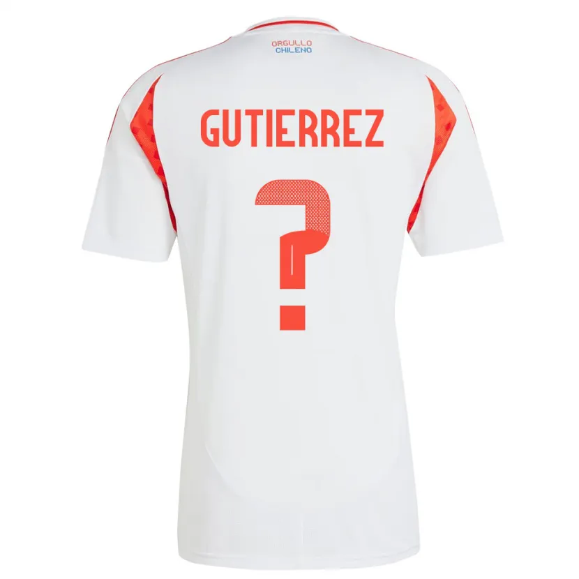 Danxen Herren Chile Felipe Gutierrez #0 Weiß Auswärtstrikot Trikot 24-26 T-Shirt