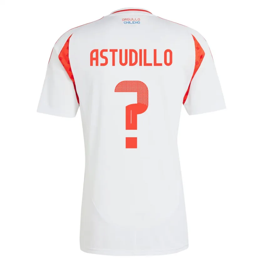 Danxen Herren Chile Jerall Astudillo #0 Weiß Auswärtstrikot Trikot 24-26 T-Shirt