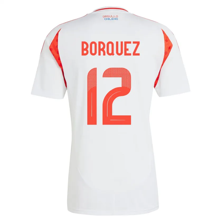Danxen Herren Chile Gabriela Bórquez #12 Weiß Auswärtstrikot Trikot 24-26 T-Shirt