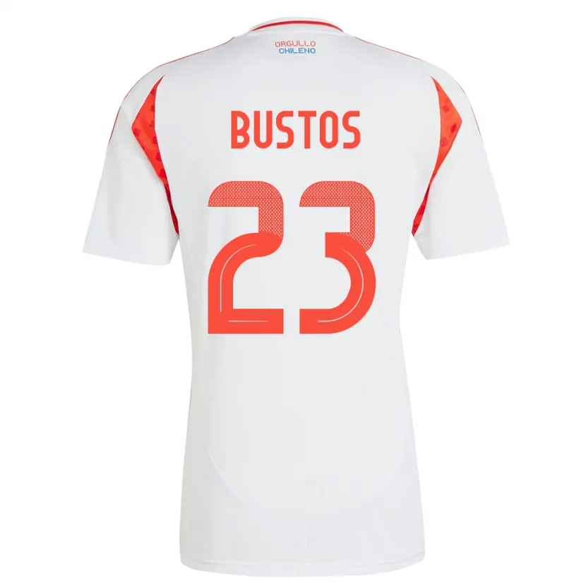 Danxen Herren Chile Ignacia Bustos #23 Weiß Auswärtstrikot Trikot 24-26 T-Shirt