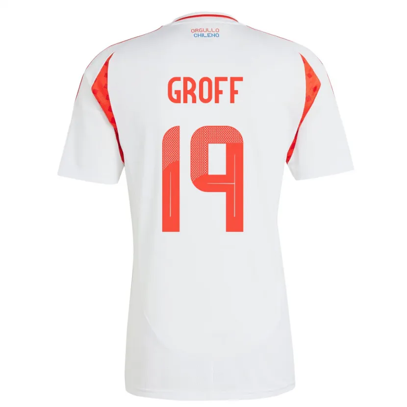 Danxen Herren Chile Llanka Groff #19 Weiß Auswärtstrikot Trikot 24-26 T-Shirt