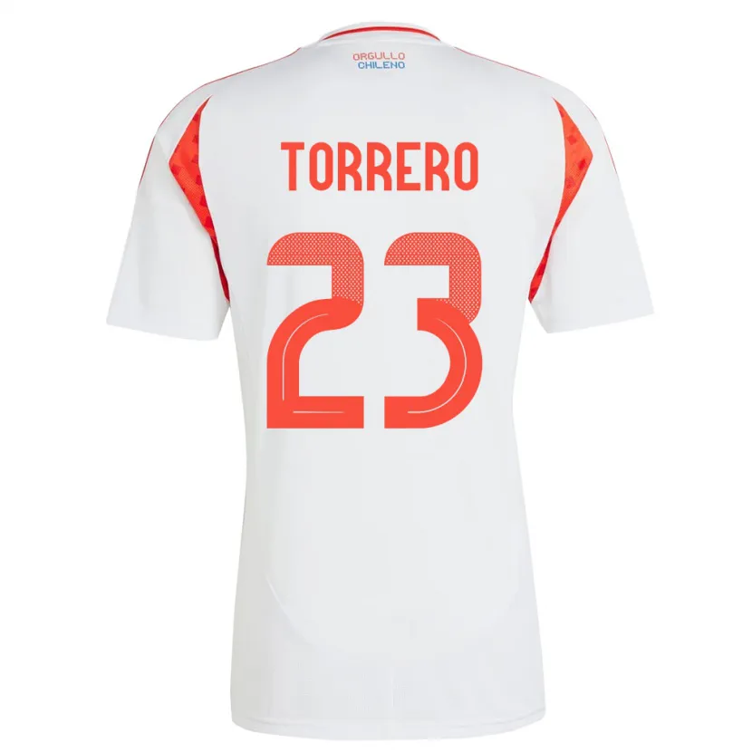 Danxen Herren Chile Ryann Torrero #23 Weiß Auswärtstrikot Trikot 24-26 T-Shirt