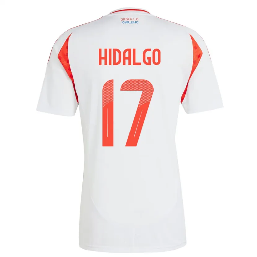 Danxen Herren Chile Fernanda Hidalgo #17 Weiß Auswärtstrikot Trikot 24-26 T-Shirt