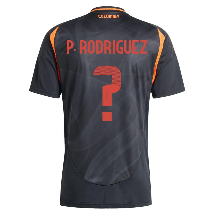 Danxen Herren Kolumbien Pedro Rodríguez #0 Schwarz Auswärtstrikot Trikot 24-26 T-Shirt
