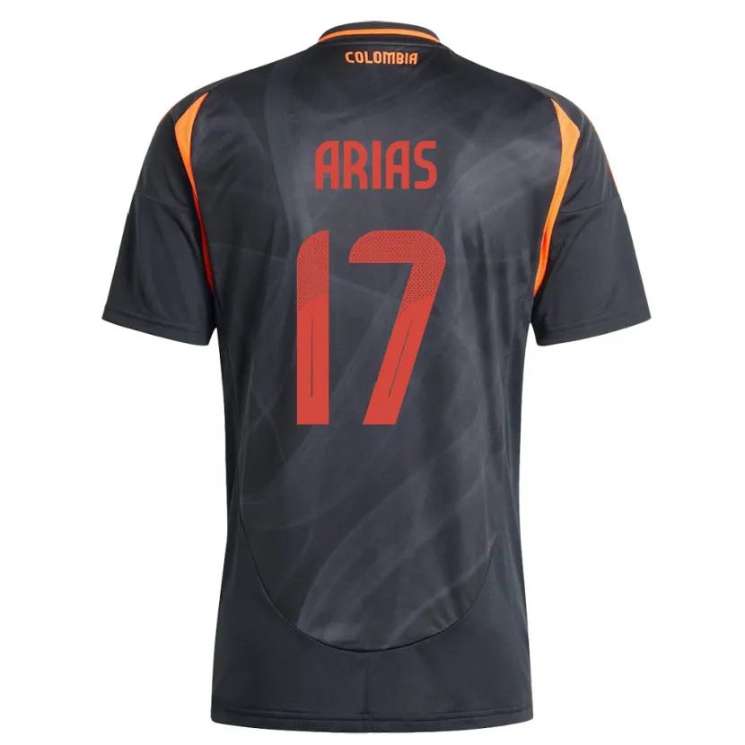 Danxen Herren Kolumbien Carolina Arias #17 Schwarz Auswärtstrikot Trikot 24-26 T-Shirt