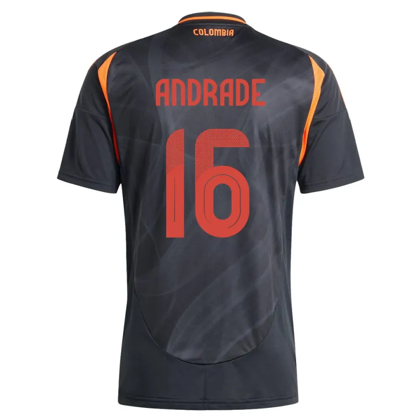 Danxen Herren Kolumbien Lady Andrade #16 Schwarz Auswärtstrikot Trikot 24-26 T-Shirt