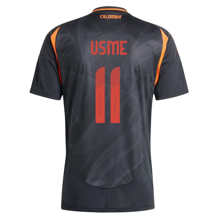 Danxen Herren Kolumbien Catalina Usme #11 Schwarz Auswärtstrikot Trikot 24-26 T-Shirt
