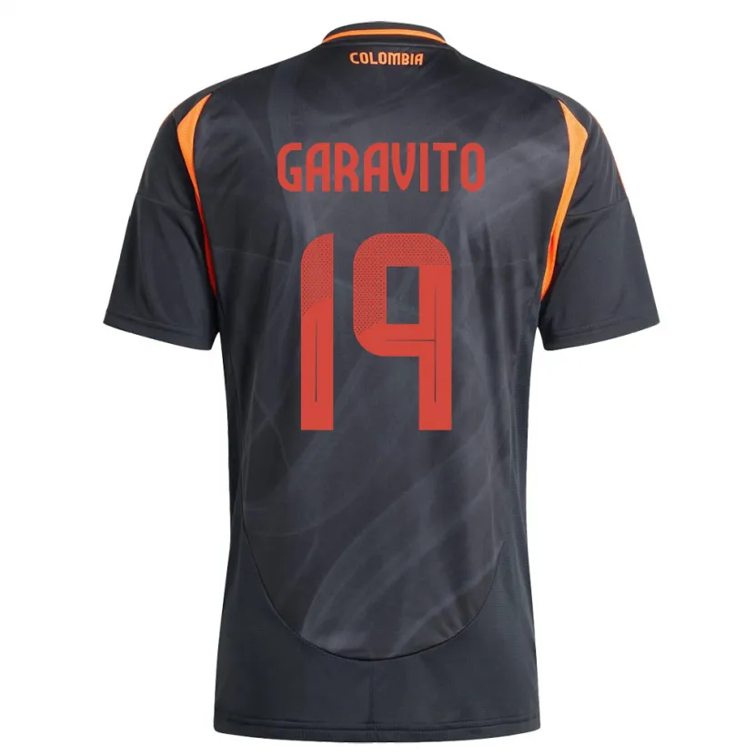 Danxen Herren Kolumbien Laura Garavito #19 Schwarz Auswärtstrikot Trikot 24-26 T-Shirt