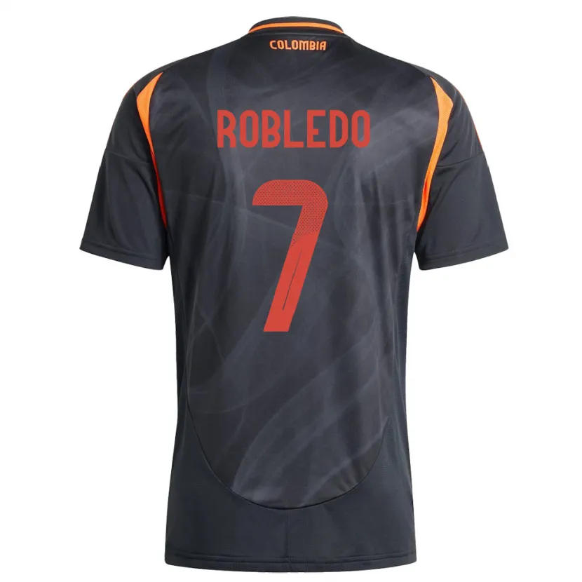 Danxen Herren Kolumbien Gisela Robledo #7 Schwarz Auswärtstrikot Trikot 24-26 T-Shirt
