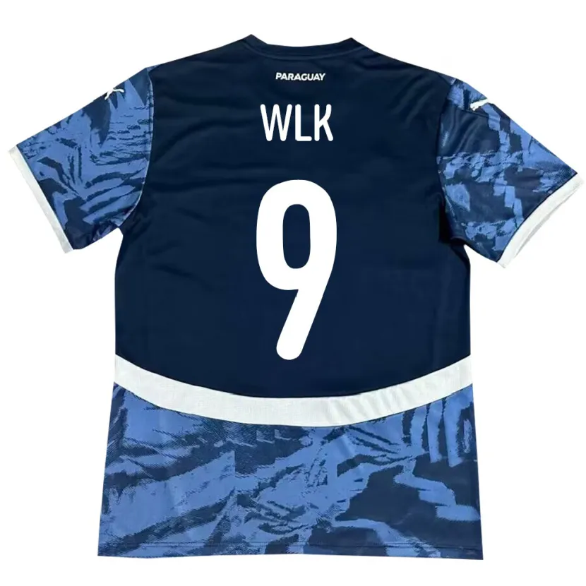 Danxen Herren Paraguay Allan Wlk #9 Blau Auswärtstrikot Trikot 24-26 T-Shirt