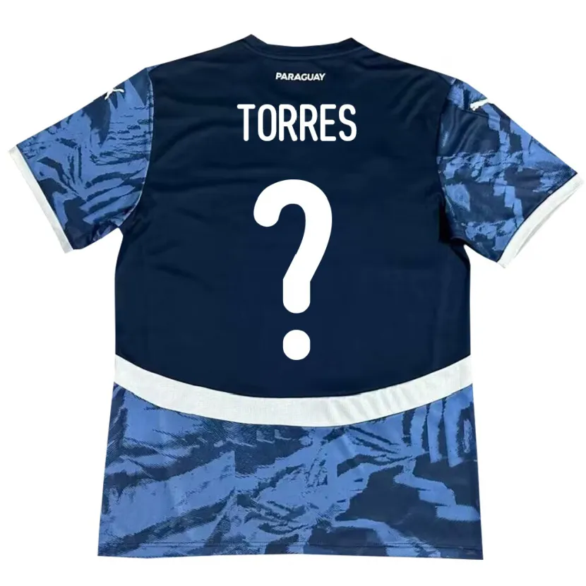 Danxen Herren Paraguay Diego Torres #0 Blau Auswärtstrikot Trikot 24-26 T-Shirt