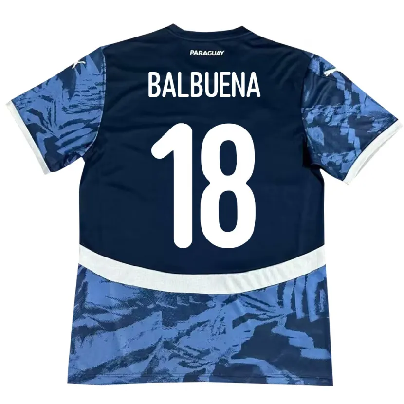 Danxen Herren Paraguay Axel Balbuena #18 Blau Auswärtstrikot Trikot 24-26 T-Shirt