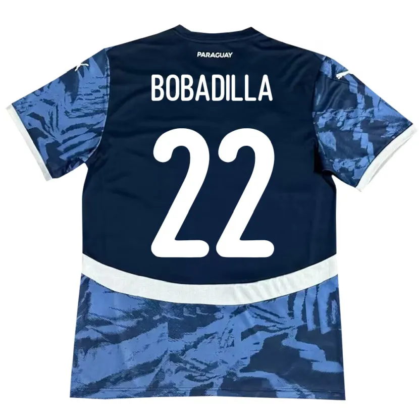 Danxen Herren Paraguay Dylan Bobadilla #22 Blau Auswärtstrikot Trikot 24-26 T-Shirt
