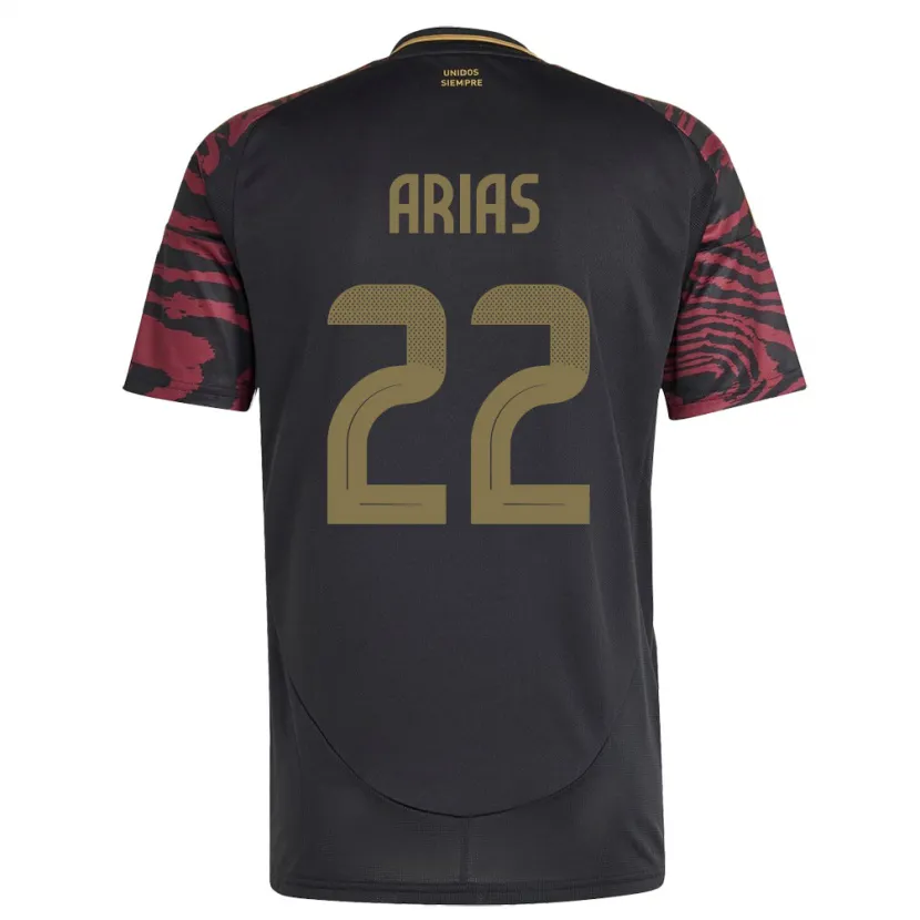 Danxen Herren Peru Brian Arias #22 Schwarz Auswärtstrikot Trikot 24-26 T-Shirt
