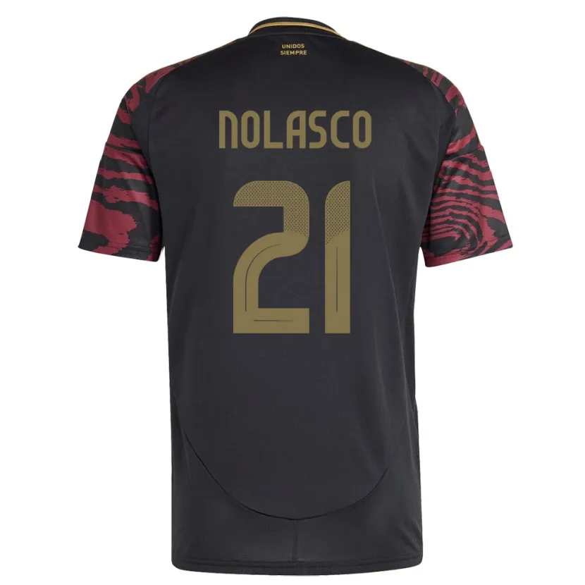 Danxen Herren Peru Jeferson Nolasco #21 Schwarz Auswärtstrikot Trikot 24-26 T-Shirt