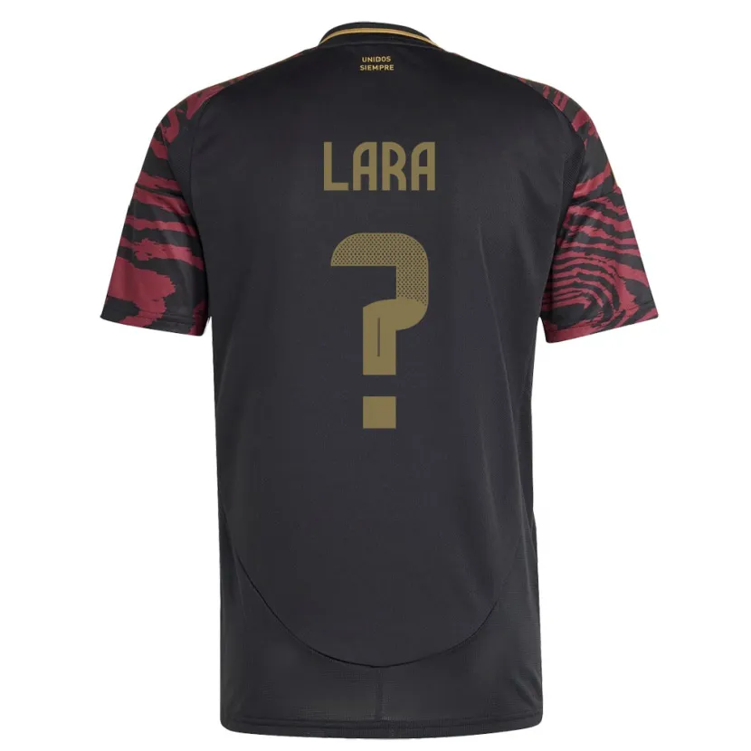 Danxen Herren Peru Jean Lara #0 Schwarz Auswärtstrikot Trikot 24-26 T-Shirt