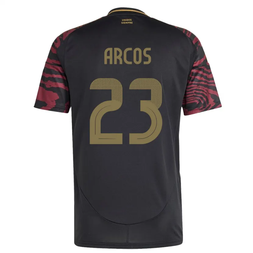 Danxen Herren Peru Lucía Arcos #23 Schwarz Auswärtstrikot Trikot 24-26 T-Shirt