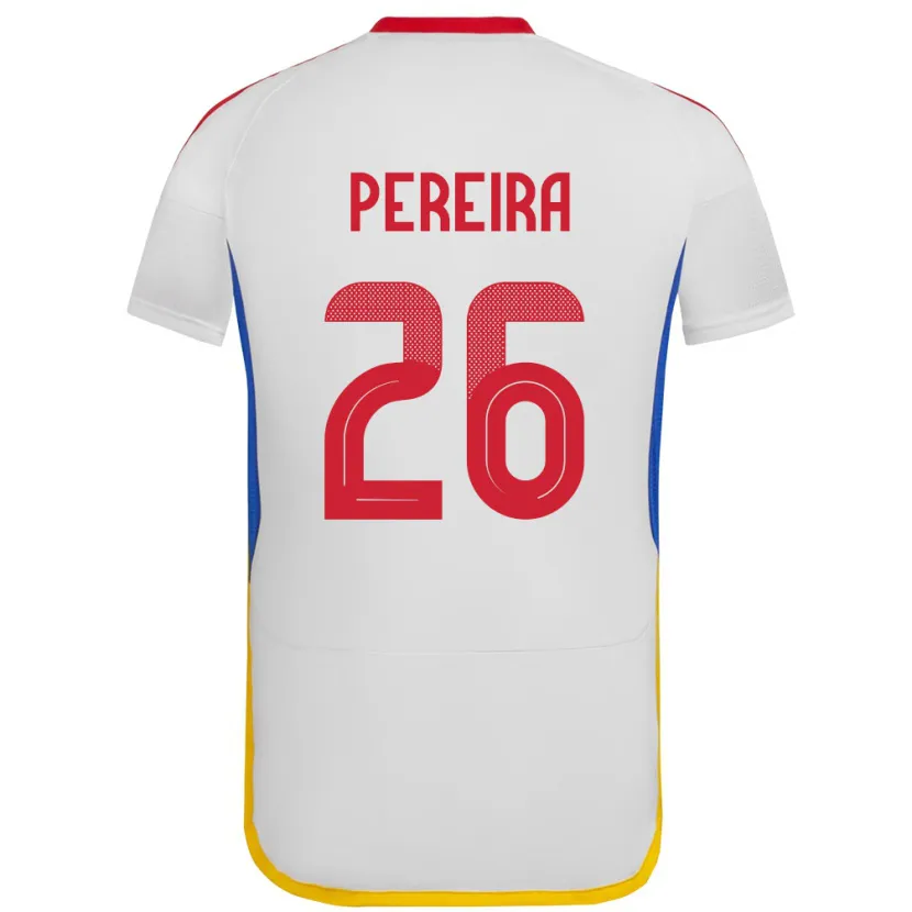 Danxen Herren Venezuela Daniel Pereira #26 Weiß Auswärtstrikot Trikot 24-26 T-Shirt