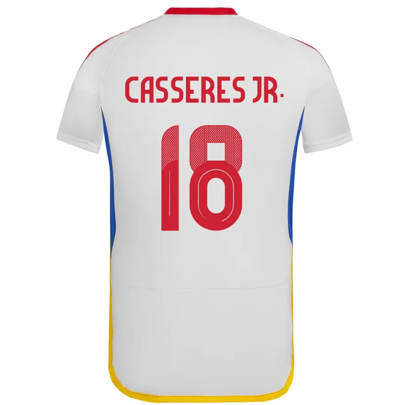 Danxen Herren Venezuela Cristian Cásseres Jr. #18 Weiß Auswärtstrikot Trikot 24-26 T-Shirt