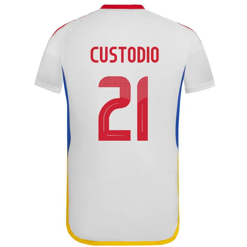 Danxen Herren Venezuela Alex Custodio #21 Weiß Auswärtstrikot Trikot 24-26 T-Shirt