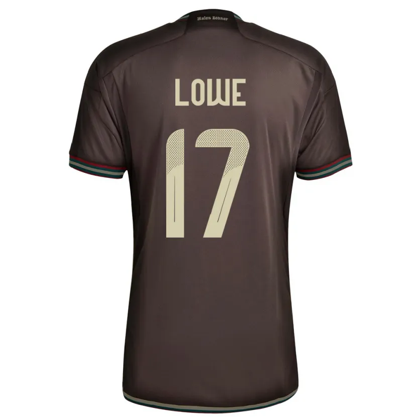 Danxen Herren Jamaika Damion Lowe #17 Nachtbraun Auswärtstrikot Trikot 24-26 T-Shirt