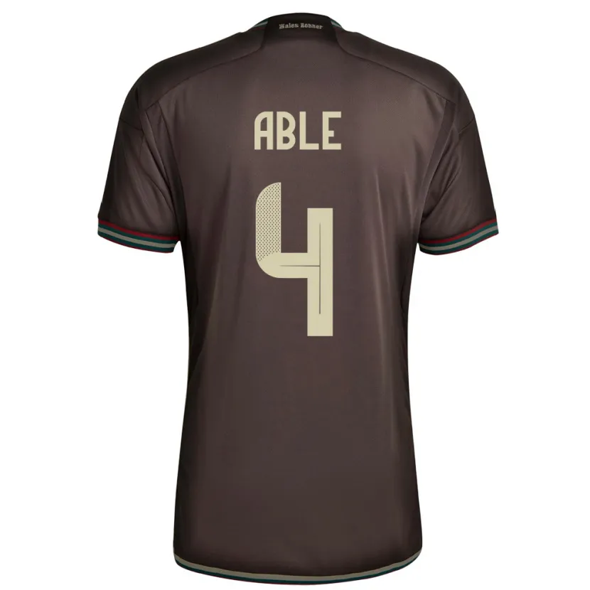 Danxen Herren Jamaika Nevillegail Able #4 Nachtbraun Auswärtstrikot Trikot 24-26 T-Shirt