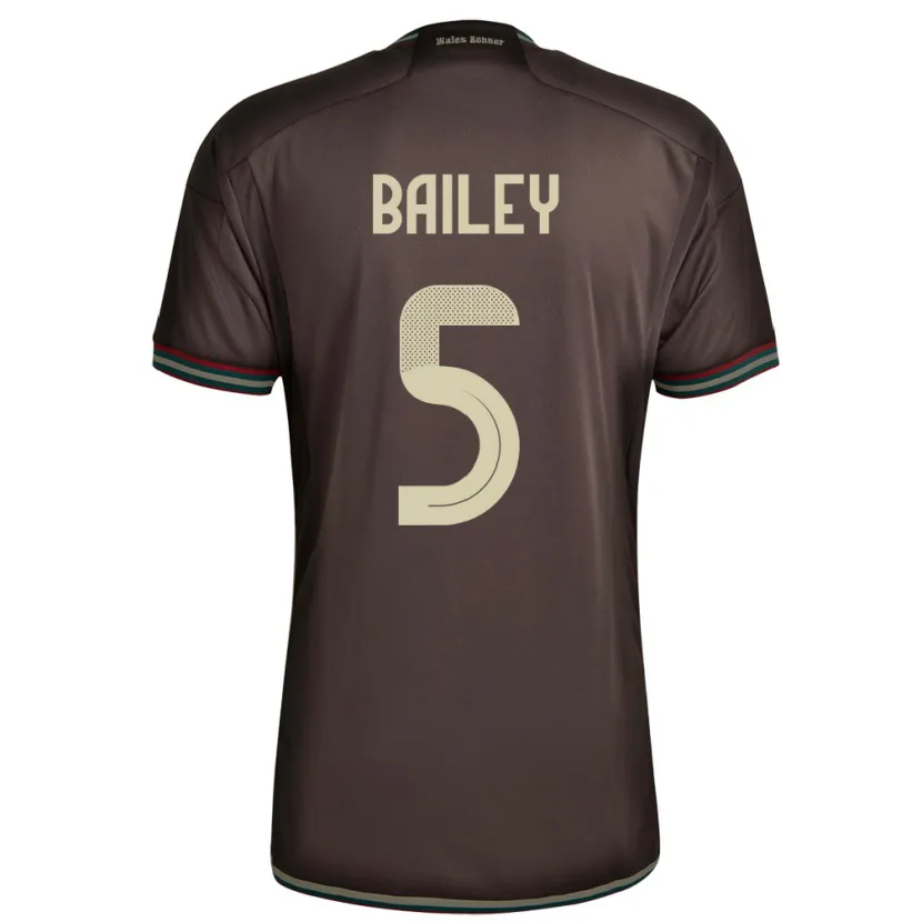Danxen Herren Jamaika Jade Bailey #5 Nachtbraun Auswärtstrikot Trikot 24-26 T-Shirt