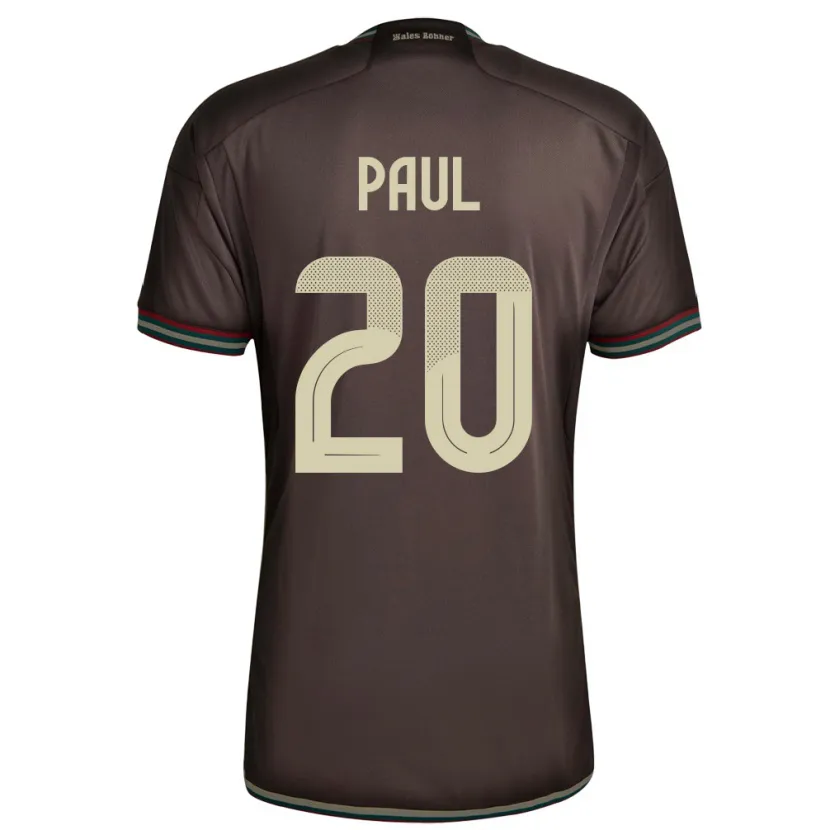 Danxen Herren Jamaika Lachante Paul #20 Nachtbraun Auswärtstrikot Trikot 24-26 T-Shirt
