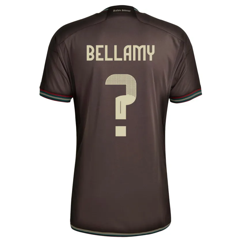 Danxen Herren Jamaika Sydney Bellamy #0 Nachtbraun Auswärtstrikot Trikot 24-26 T-Shirt